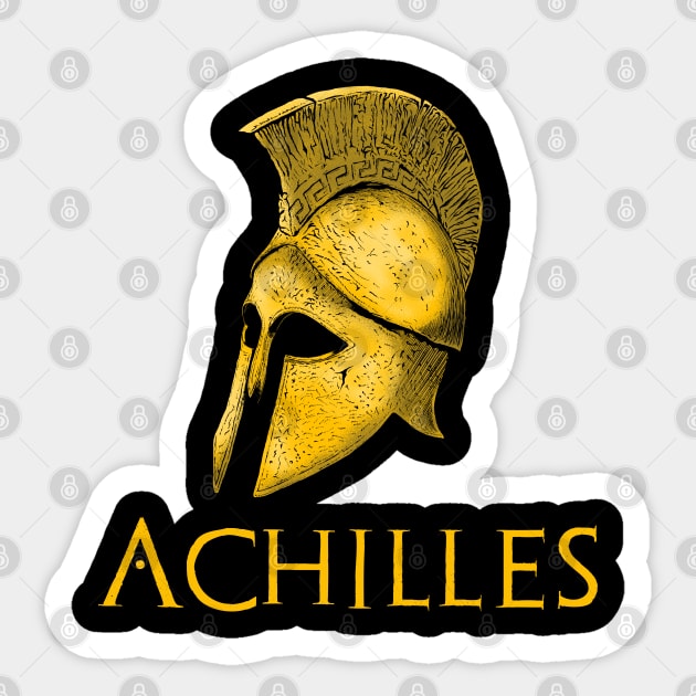 Mythology Of Ancient Greece Achilles Trojan War Epic Iliad Sticker by Styr Designs